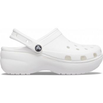 Крокси жіночі Crocs Classic Platform Clog 206750-100 38-39 (W8) білі (191448678477	) | Фото 1