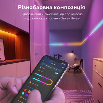 Стрічка світлодіодна розумна Govee H619С RGBIC Basiз Wi-Fi + Bluetooth Protective Coating 10м (H619C3D1) Стрічка світлодіодна розумна Govee H619С RGBIC Basiз Wi-Fi + Bluetooth Protective Coating 10м (H619C3D1) | Фото 4