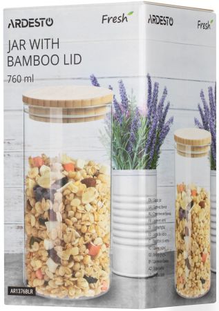Банка для зберігання ARDESTO Fresh, кругла, 760 мл (AR1376BLR) Банка для зберігання ARDESTO Fresh, кругла, 760 мл (AR1376BLR) | Фото 3
