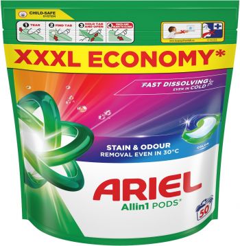 Капсули для прання Ariel Pods Color All-in-1 Clean&Fresh 50 шт (8700216764285) Купить стиральное средство Капсули для прання Ariel Pods Color All-in-1 Clean&Fresh 50 шт (8700216764285) | Фото 2