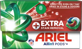 Капсули для прання Ariel Pods+ All-in-1 Extra Stain Removal 19 шт (8700216765800) | Фото 2