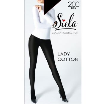 Колготи жіночі SIELA Lady cotton 200 Den 2 р чорні | Фото 1
