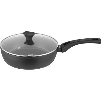 Сковорода глибока ARDESTO Gemini з кришкою 24 см, алюміній (AR1224A) | Фото 1