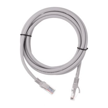 Патч-корд 2E САТ 6, UTP, 3м, 26AWG, RJ45, 7/0.16, Cu, LSZH, сірий (2E-PC6CU-UTP3LSZH-GRY) | Фото 1