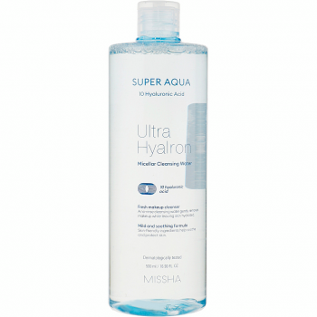 Міцелярна вода Missha Super Aqua Ultra Hyalron Micellar Cleansing Water 500мл (8809643507295) | Фото 1