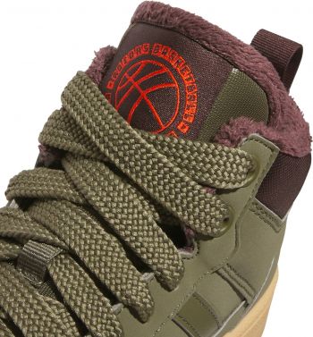 Черевики підліткові ADIDAS Rapid Court Mid J Winterized JR2813 39 1/3 (6 UK) оливкові(4067903023280) | Фото 8