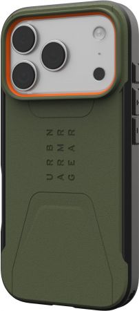 Чохол UAG для iPhone 17 Pro Civilian MagSafe Olive/Orange (114545117297) | Фото 14