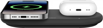 Бездротовий зарядний пристрій BELKIN 2в1 15Вт Pad Qi2 Black (WIZ021VFBK) | Фото 7