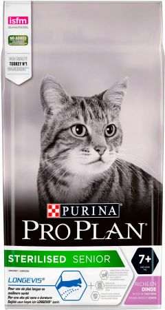 Сухий корм стерилізованих кішок старше 7 років Purina Pro Plan Sterilised Senior з індичкою, 10 кг | Фото 2