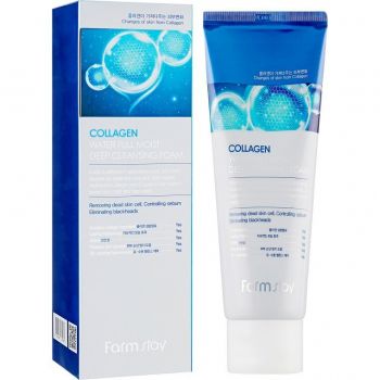 Пінка для вмивання FarmStay Collagen Water Full Moist Deep Cleansing Foam 180 мл (8809480770968) | Фото 1