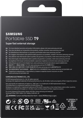 Портативний SSD SAMSUNG 2TB USB 3.2 Gen 2 Type-C T9 Black (MU-PG2T0B/EU) | Фото 11
