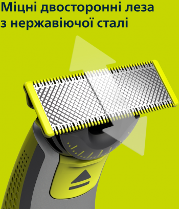 Купить аксессуар к бритвам и эпиляторам Змінне лезо PHILIPS OneBlade QP624/50 (2 шт) з насадками для тіла | Фото 13
