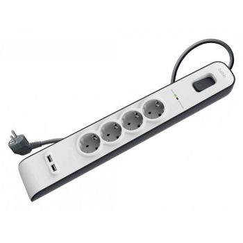 Мережевий фільтр BELKIN 2м, 4 розетки, 2xUSB 2.4A, 525 Дж, UL 500 В (BSV401vf2M) | Фото 2