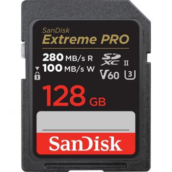 Карта пам'яті SanDisk SD 128GB C10 UHS-II U3 R280/W100MB/s Extreme Pro V60 (SDSDXEP-128G-GN4IN) | Фото 1