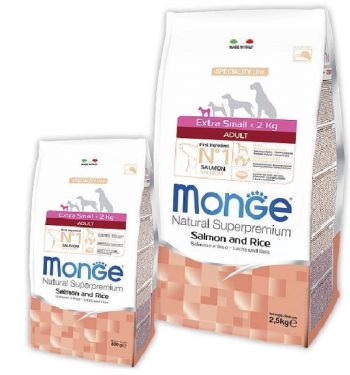 Сухий корм для собак Monge Dog Extra Small Adult лосось з рисом, 2,5 кг (8009470011464) Сухий корм для собак Monge Dog Extra Small Adult лосось з рисом, 2,5 кг (8009470011464) | Фото 2