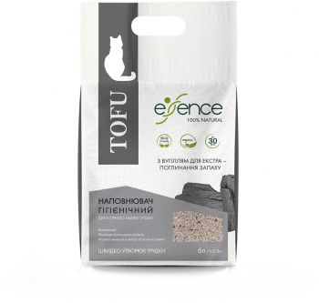 Наповнювач гігієнічний Essence для котячого туалету з тофу, гранула 1-4 мм, з вугіллям для екстра – поглинання запаху, 6л (4820261920048) Наповнювач гігієнічний Essence для котячого туалету з тофу, гранула 1-4 мм, з вугіллям для екстра – поглинання запаху, 6л (4820261920048) | Фото 2