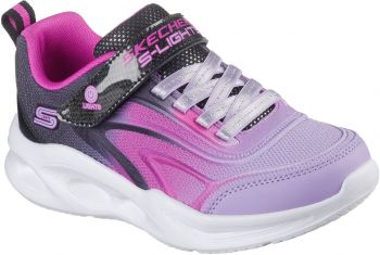 Кросівки підліткові для дівчаток Skechers S-Lights: Sola Glow 303713L BKMT 32 (1 US) рожевий/сірий | Фото 3