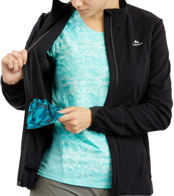 Кофта жіноча для гірського туризму Quechua MH120 8505621 2XL чорна (2422427_Quechua) Кофта жіноча для гірського туризму Quechua MH120 8505621 2XL чорна (2422427_Quechua) | Фото 2