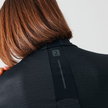 Лонгслів жіночий для бігу Kalenji Run Dry+ 8394778 40 чорний (2342034_Kalenji) | Фото 3