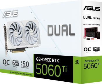 Відеокарта ASUS GeForce RTX 5060 TI 16GB GDDR7 OC DUAL WHITE (90YV0MH6-M0NA00) | Фото 4