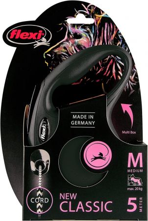 Повідець-рулетка Flexi New Classic M 5 м Чорний (4000498022627) | Фото 3