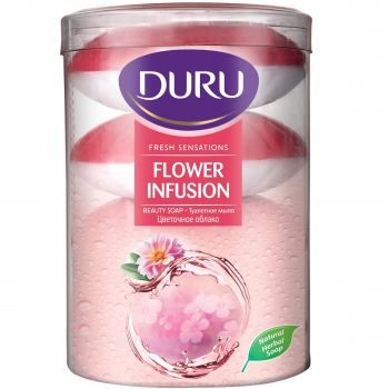 Мило туалетне DURU Fresh Sensations Квіткова хмара 4*100 г (8690506517960) | Фото 1