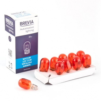 Лампа Brevia розжарювання WY21W 12V 21W WX3x16d AMBER CP (12312C) | Фото 1