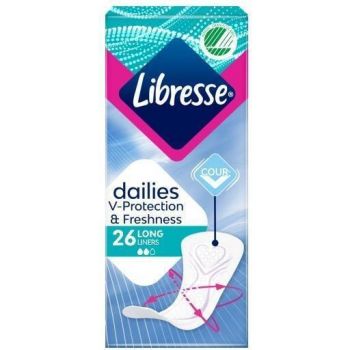 Щоденні гігієнічні прокладки LIBRESSE Daily Fresh Plus Long 26 шт. (7322540802702) | Фото 1