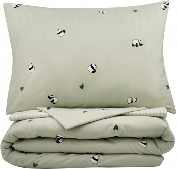 Набір постільної білизни 1,5сп ARDESTO Gloria, 160х220см, сатин, панди, зелений (ART1622PS) Набір постільної білизни 1,5сп ARDESTO Gloria, 160х220см, сатин, панди, зелений (ART1622PS) | Фото 2
