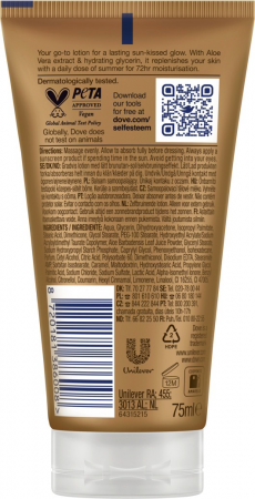 Крем-лосьйон автозасмага DOVE Summer Revived від середнього до темного 75 мл (8720181386008) | Фото 2