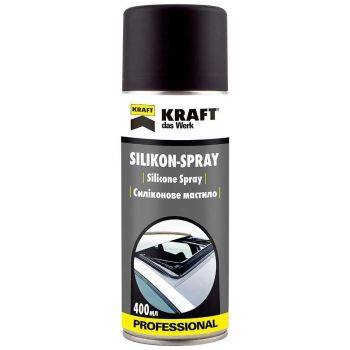 Мастило силіконове Kraft в аерозольній упаковці 400 мл. (KF003) Мастило силіконове Kraft в аерозольній упаковці 400 мл. (KF003) | Фото 1