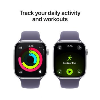 Смартгодинник APPLE Watch Series 11 GPS 46mm Silver Aluminium Case with Purple Fog Sport Band - M/L (MEVA4RK/A) Смартгодинник APPLE Watch Series 11 GPS 46mm Silver Aluminium Case with Purple Fog Sport Band - M/L (MEVA4RK/A) | Фото 4