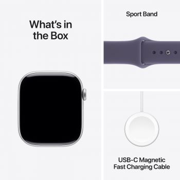 Смартгодинник APPLE Watch Series 11 GPS 46mm Silver Aluminium Case with Purple Fog Sport Band - M/L (MEVA4RK/A) Смартгодинник APPLE Watch Series 11 GPS 46mm Silver Aluminium Case with Purple Fog Sport Band - M/L (MEVA4RK/A) | Фото 6