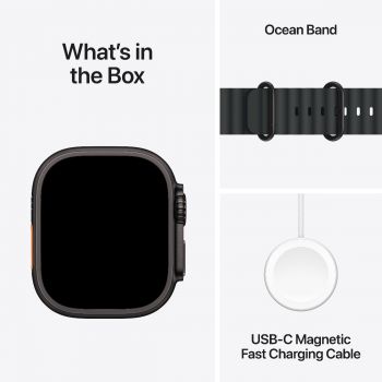 Смарт-годинник APPLE Watch Ultra 3 GPS + Cellular 49mm Black Titanium Case with Black Ocean Band Смарт-годинник APPLE Watch Ultra 3 GPS + Cellular 49mm Black Titanium Case with Black Ocean Band | Фото 7