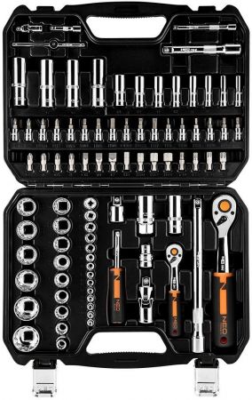 Набір торцевих головок NEO Tools, 86шт, 1/2