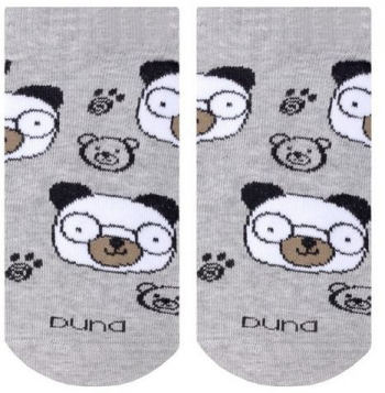 Шкарпетки дитячі Duna 27-30 1 пара світло-сірі з принтом Ведмедики (4823094656269) | Фото 3