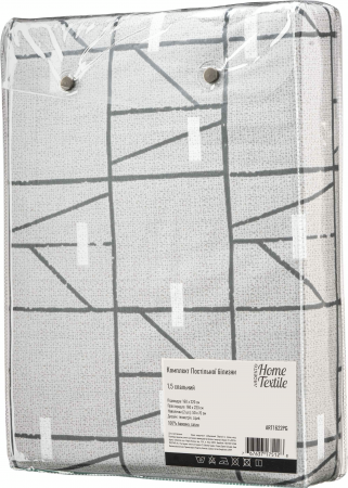 Набір постільної білизни 1,5сп ARDESTO Gloria, 160х220см, сатин, геометрія, сірий (ART1622PG) Набір постільної білизни 1,5сп ARDESTO Gloria, 160х220см, сатин, геометрія, сірий (ART1622PG) | Фото 4