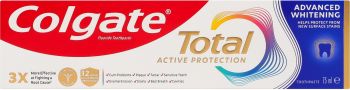 Купить зубную пасту и ополаскиватель Зубна паста COLGATE Total Комплексне відбілювання антибактеріальна 75 мл (6920354819674) | Фото 3