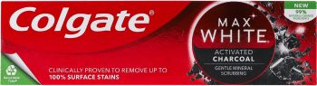 Купить зубную пасту и ополаскиватель Зубна паста COLGATE Max White Activated Charcoal 75 мл (8718951250017) | Фото 5