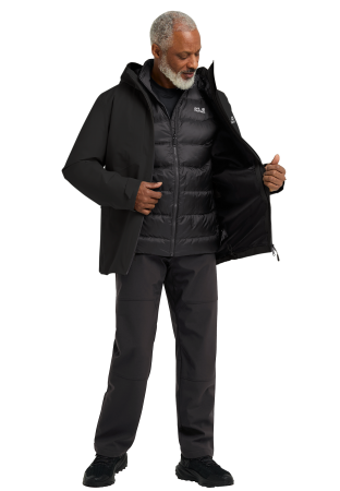 Пуховик чоловічий Jack Wolfskin Icecape 3In1 Down Jkt M Down Rds A65265_6000 XL чорний Пуховик чоловічий Jack Wolfskin Icecape 3In1 Down Jkt M Down Rds A65265_6000 XL чорний | Фото 5