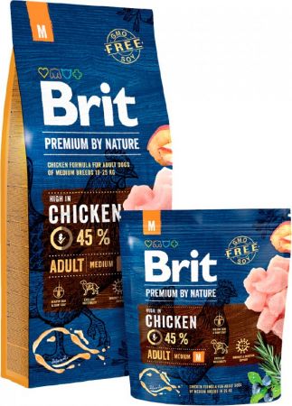 Сухий корм для дорослих собак середніх порід Brit Premium Adult M зі смаком курки 1 кг (8595602526345) Сухий корм для дорослих собак середніх порід Brit Premium Adult M зі смаком курки 1 кг (8595602526345) | Фото 4