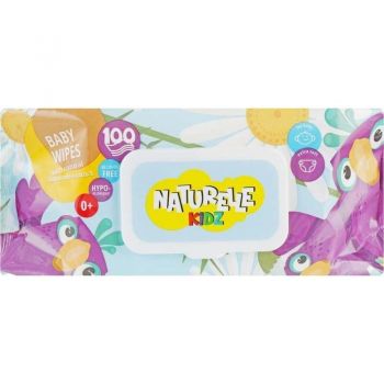 Вологі серветки дитячі Naturelle Kidz Ромашка 100 шт (4820207590045) | Фото 1