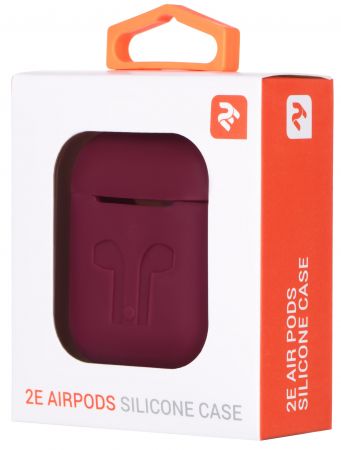 2Е для Apple AirPods Pure Color Silicone Imprint Marsala (2E-AIR-PODS-IBPCSI-3-M) | Фото 2