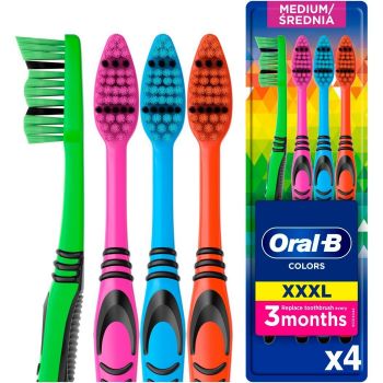 Купить зубную щетку Зубна щітка Oral-B Colours середньої жорсткості 4шт (8001090675521) | Фото 7