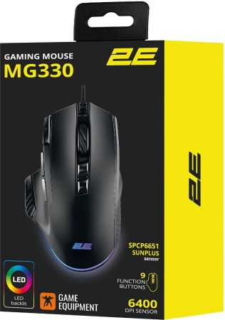 Купить мышь Ігрова миша 2E Gaming MG330 RGB USB Black (2E-MG330UB) | Фото 6