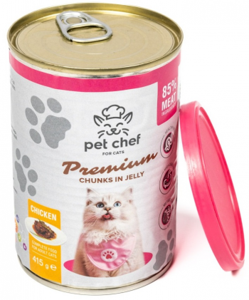 Вологий корм для котів Pet Chef з Куркою 415 г (4820255193564) Вологий корм для котів Pet Chef з Куркою 415 г (4820255193564) | Фото 3