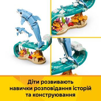 Купить конструктор Конструктор LEGO Creator Морські тварини: гарні дельфіни (31385) | Фото 11