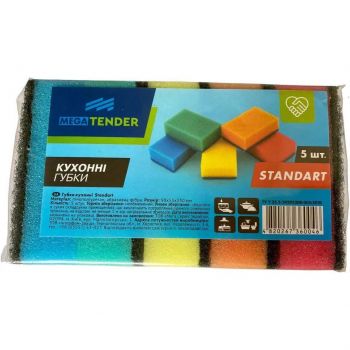 Губки кухонні Mega Tender Standard 5 шт (4820267360046) | Фото 1