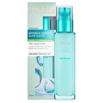 Аква-флюїд для обличчя L'Oréal Paris Skin Expert Геній зволоження з Алое 70 мл (3600523363186) | Фото 1