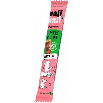Ласощі для кошенят Half&Half у формі м`ясних паличок з індичкою 5 г (4823082431878) | Фото 1